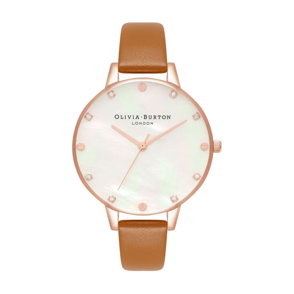Olivia Burton Brown Artificial Leather Watch