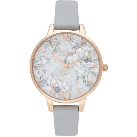 Olivia Burton Gray Artificial Leather Watch