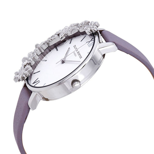 Olivia Burton Purple Artificial Leather Watch