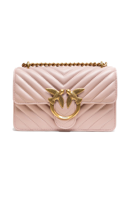 PINKO Powder Pink Love One Mini Shoulder Bag