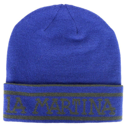 La Martina Blue Wool Men Cap