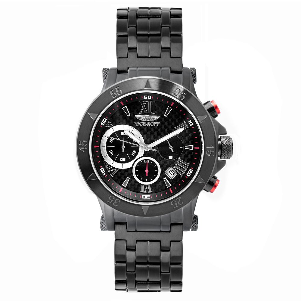 Bobroff Black Stainless Steel Watch