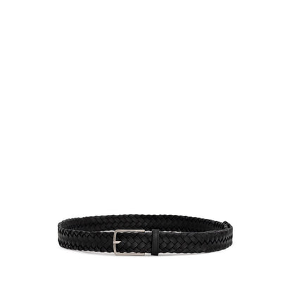 Bottega Veneta Black Leather Belt