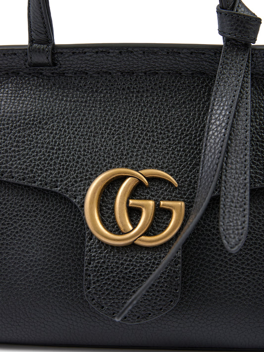 Gucci Black Leather GG Marmont Handbag