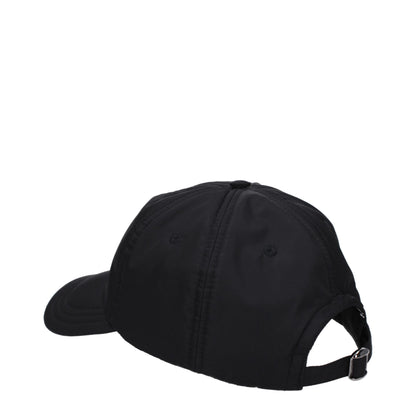 Valentino Garavani Black Polyamide Caps (Baseball Hat)