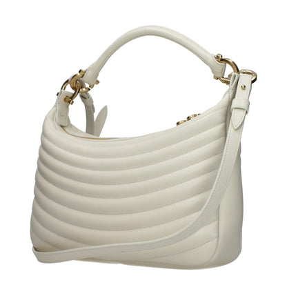 Salvatore Ferragamo Beige Leather Handbags