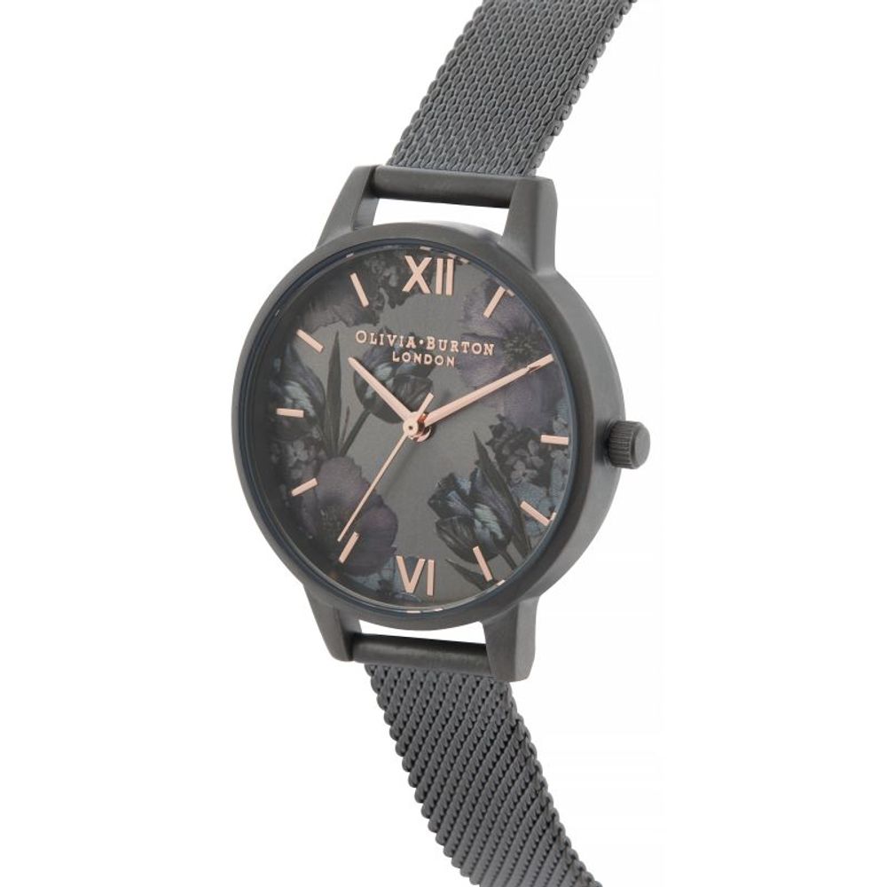 Olivia Burton Black Stainless Steel Watch